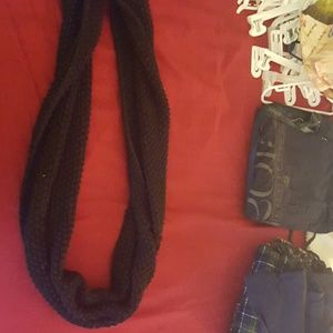 Black knit infinity scarf